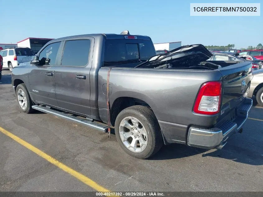 1C6RREFT8MN750032 2021 Ram 1500 Big Horn 4X2 5'7 Box