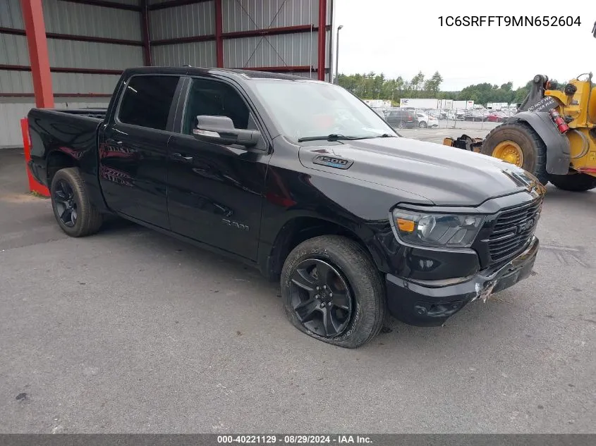 2021 Ram 1500 Big Horn 4X4 5'7 Box VIN: 1C6SRFFT9MN652604 Lot: 40221129