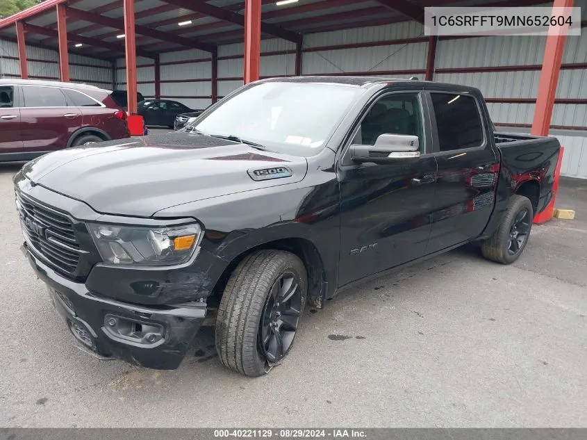 2021 Ram 1500 Big Horn 4X4 5'7 Box VIN: 1C6SRFFT9MN652604 Lot: 40221129