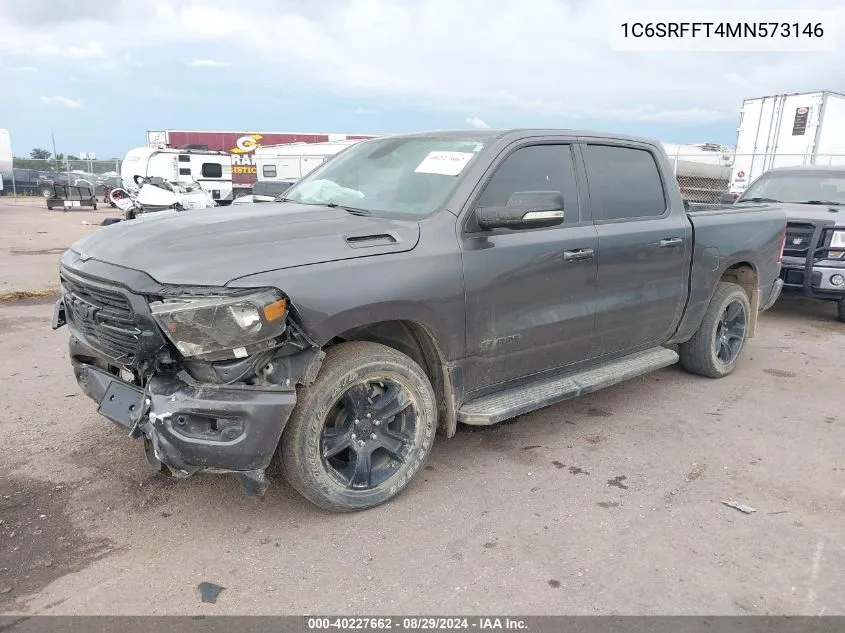 2021 Ram 1500 Big Horn 4X4 5'7 Box VIN: 1C6SRFFT4MN573146 Lot: 40227662