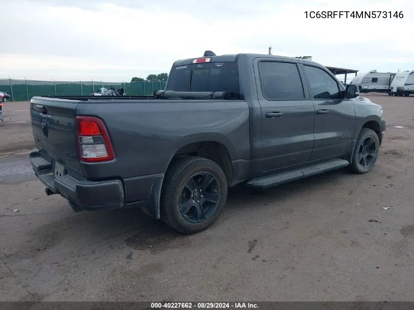 1C6SRFFT4MN573146 2021 Ram 1500 Big Horn 4X4 5'7 Box