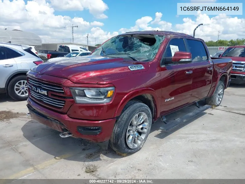 2021 Ram 1500 Laramie 4X4 5'7 Box VIN: 1C6SRFJT6MN664149 Lot: 40227742