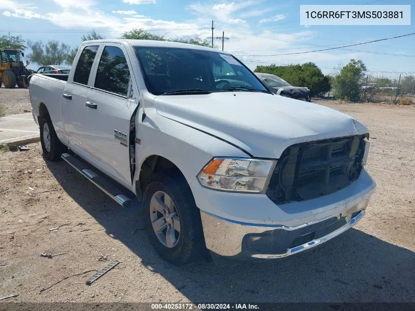 2021 Ram 1500 Classic Tradesman Quad Cab 4X2 6'4 Box VIN: 1C6RR6FT3MS503881 Lot: 40253172