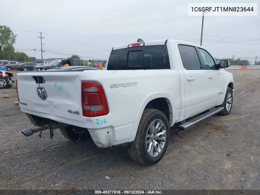 2021 Ram 1500 Laramie 4X4 5'7 Box VIN: 1C6SRFJT1MN823644 Lot: 40277816