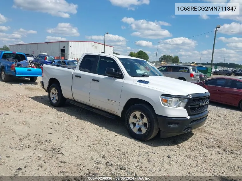 2021 Ram 1500 Tradesman Quad Cab 4X2 6'4 Box VIN: 1C6SRECG2MN711347 Lot: 40296996