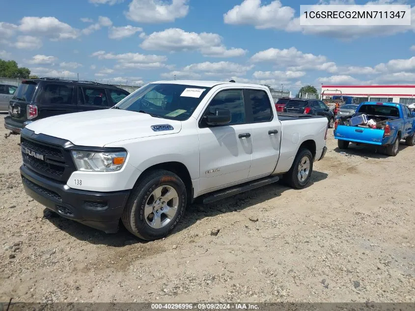 2021 Ram 1500 Tradesman Quad Cab 4X2 6'4 Box VIN: 1C6SRECG2MN711347 Lot: 40296996