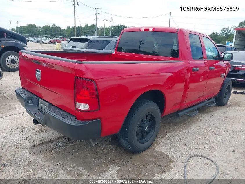 2021 Ram 1500 Classic Tradesman Quad Cab 4X2 6'4 Box VIN: 1C6RR6FGXMS575809 Lot: 40300627