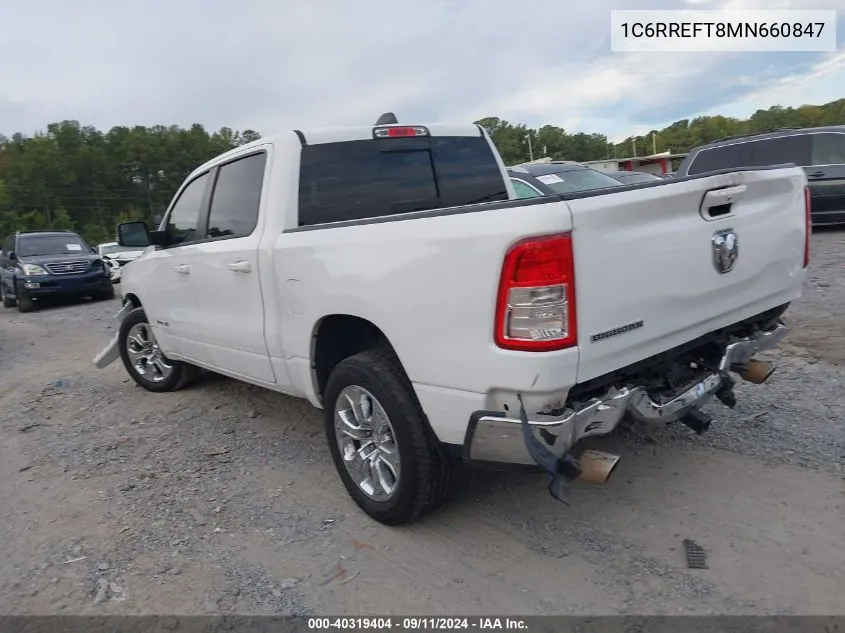 2021 Ram 1500 Big Horn/Lone Star VIN: 1C6RREFT8MN660847 Lot: 40319404