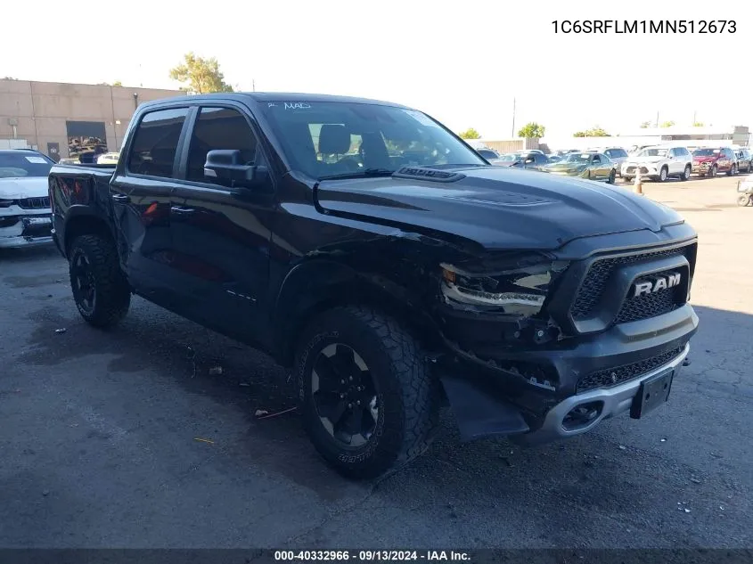 2021 Ram 1500 Rebel VIN: 1C6SRFLM1MN512673 Lot: 40332966