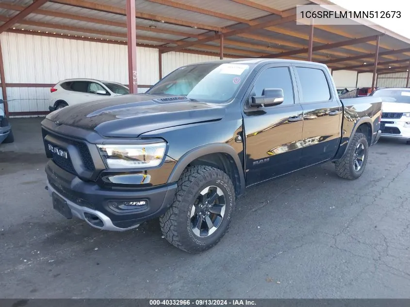 2021 Ram 1500 Rebel VIN: 1C6SRFLM1MN512673 Lot: 40332966