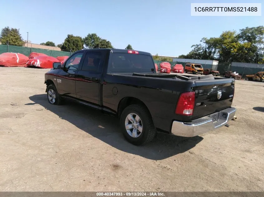 2021 Ram 1500 Classic Slt 4X4 6'4 Box VIN: 1C6RR7TT0MS521488 Lot: 40347993