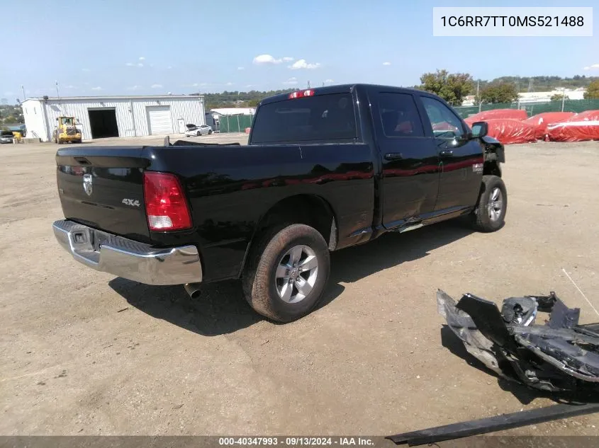 2021 Ram 1500 Classic Slt 4X4 6'4 Box VIN: 1C6RR7TT0MS521488 Lot: 40347993