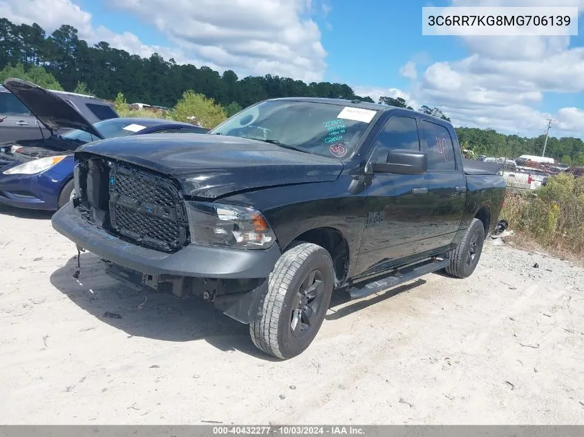 2021 Ram 1500 Classic Tradesman 4X4 5'7 Box VIN: 3C6RR7KG8MG706139 Lot: 40432277