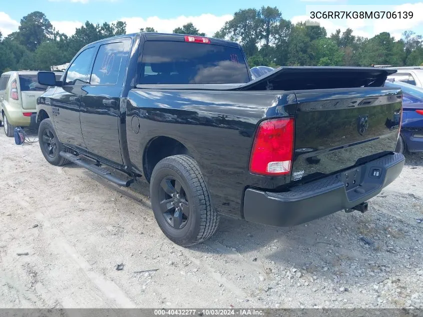 2021 Ram 1500 Classic Tradesman 4X4 5'7 Box VIN: 3C6RR7KG8MG706139 Lot: 40432277