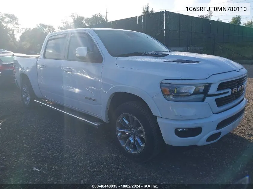 2021 Ram 1500 Laramie 4X4 5'7 Box VIN: 1C6SRFJT0MN780110 Lot: 40440935