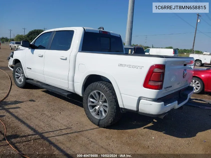 2021 Ram 1500 Laramie 4X2 5'7 Box VIN: 1C6RREJT8MN658815 Lot: 40475658