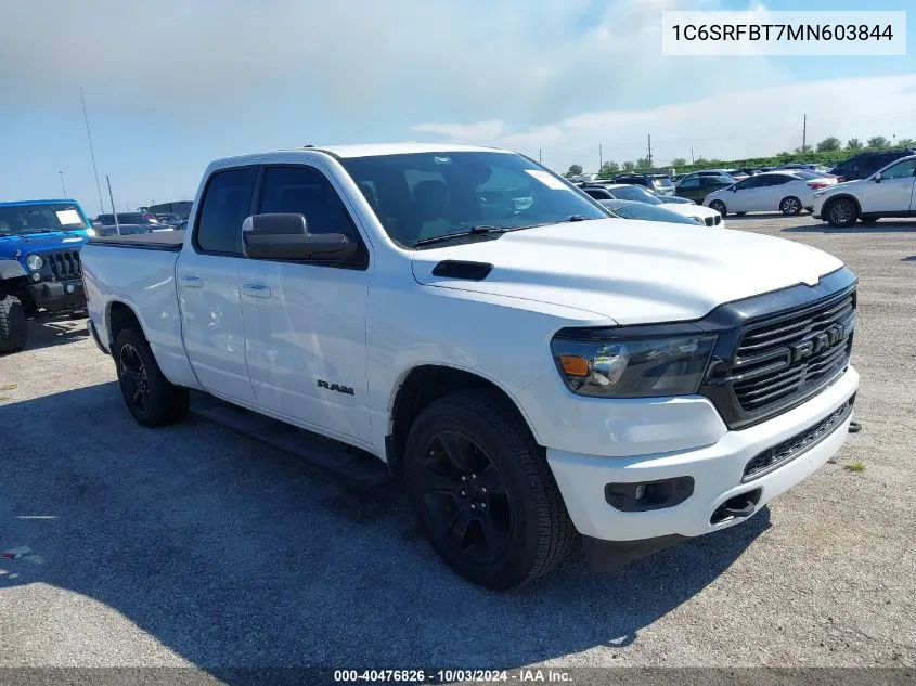 2021 Ram 1500 Big Horn 4X4 6'4 Box VIN: 1C6SRFBT7MN603844 Lot: 40476826