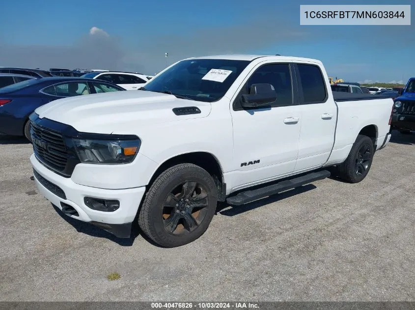 2021 Ram 1500 Big Horn 4X4 6'4 Box VIN: 1C6SRFBT7MN603844 Lot: 40476826