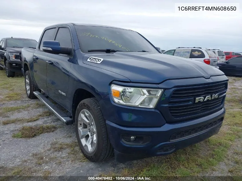 2021 Ram 1500 Big Horn/Lone Star VIN: 1C6RREFT4MN608650 Lot: 40478402