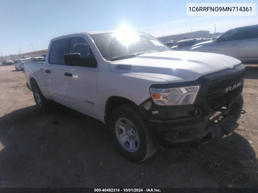 2021 Ram 1500 Tradesman 4X4 6'4 Box VIN: 1C6RRFNG9MN714361 Lot: 40482314