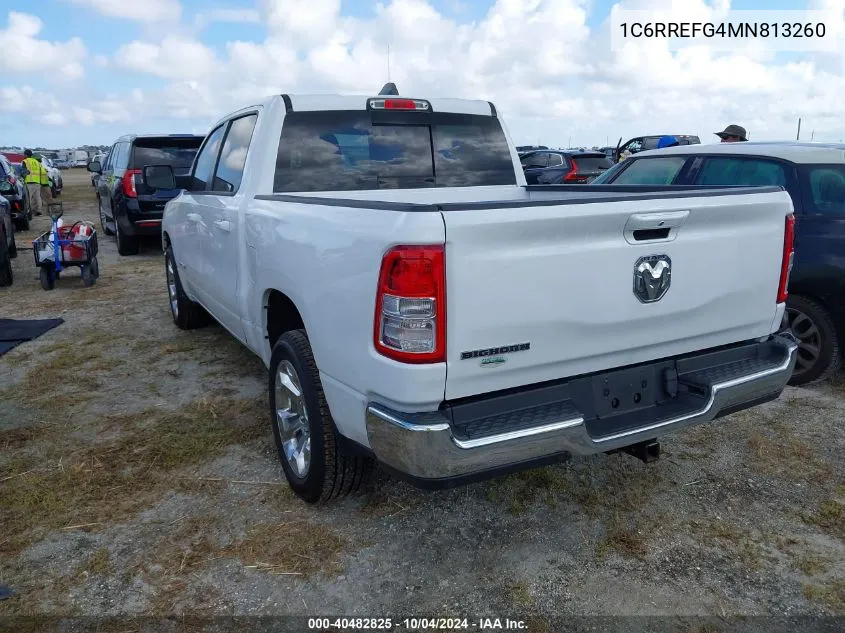 2021 Ram 1500 Big Horn 4X2 5'7 Box VIN: 1C6RREFG4MN813260 Lot: 40482825