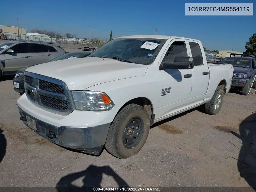 2021 Ram 1500 Classic Tradesman 4X4 6'4 Box VIN: 1C6RR7FG4MS554119 Lot: 40483471