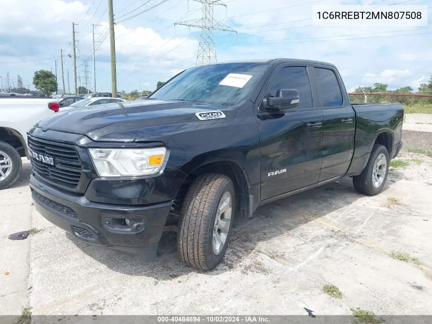 2021 Ram 1500 Big Horn 4X2 6'4 Box VIN: 1C6RREBT2MN807508 Lot: 40484694