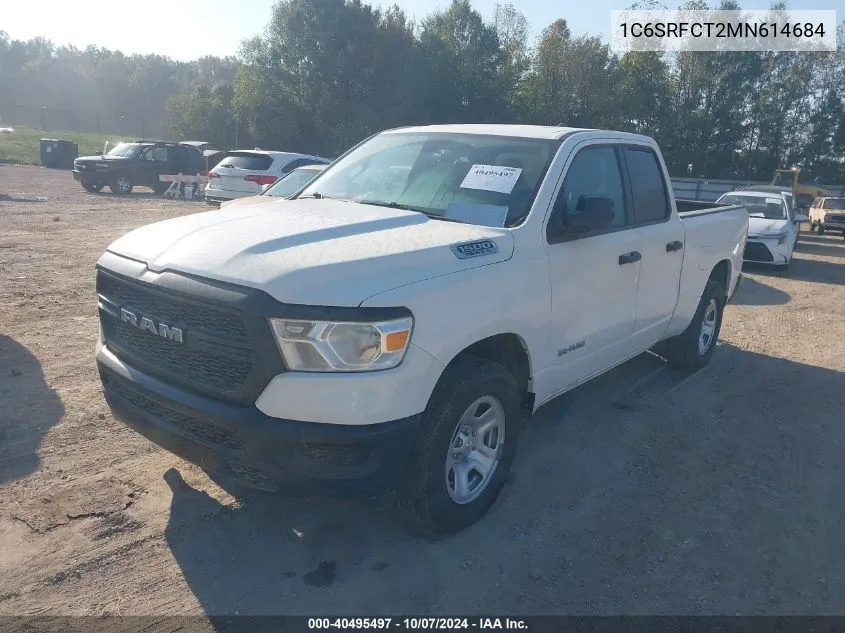 2021 Ram 1500 Tradesman VIN: 1C6SRFCT2MN614684 Lot: 40495497