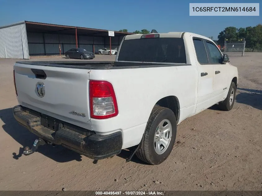 2021 Ram 1500 Tradesman VIN: 1C6SRFCT2MN614684 Lot: 40495497