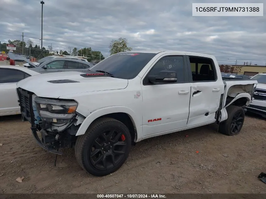 2021 Ram 1500 Laramie VIN: 1C6SRFJT9MN731388 Lot: 40507047