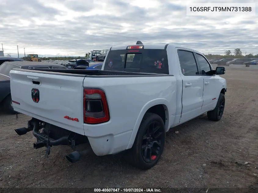 2021 Ram 1500 Laramie VIN: 1C6SRFJT9MN731388 Lot: 40507047