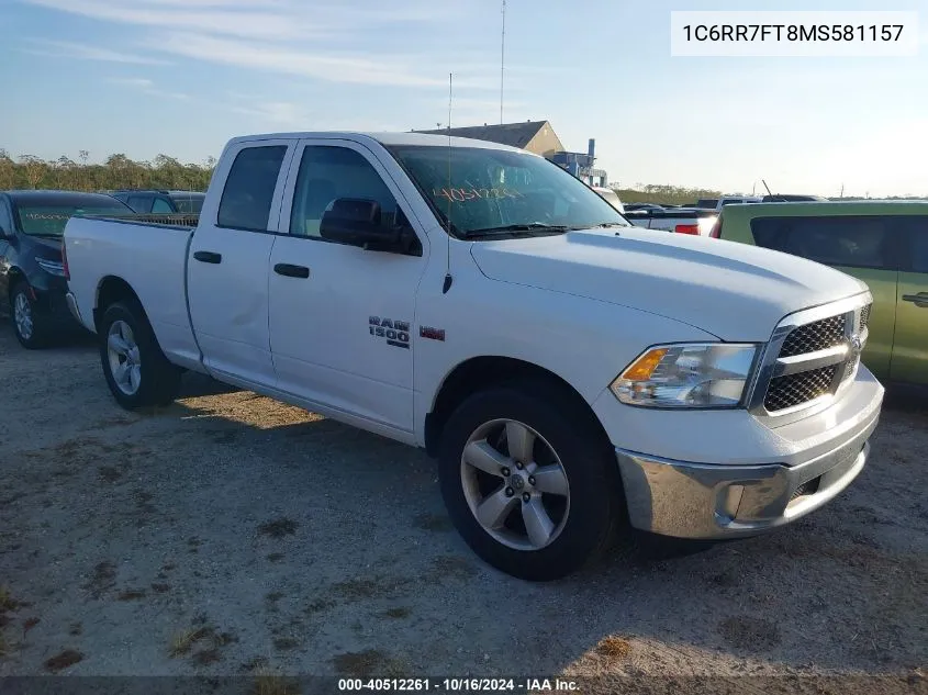 2021 Ram 1500 Classic Tradesman 4X4 6'4 Box VIN: 1C6RR7FT8MS581157 Lot: 40512261