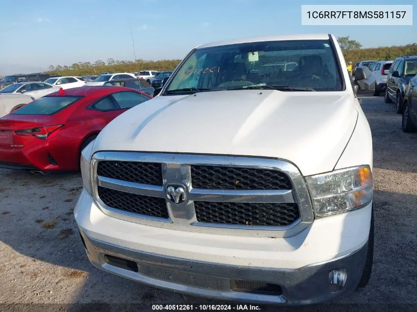 2021 Ram 1500 Classic Tradesman 4X4 6'4 Box VIN: 1C6RR7FT8MS581157 Lot: 40512261