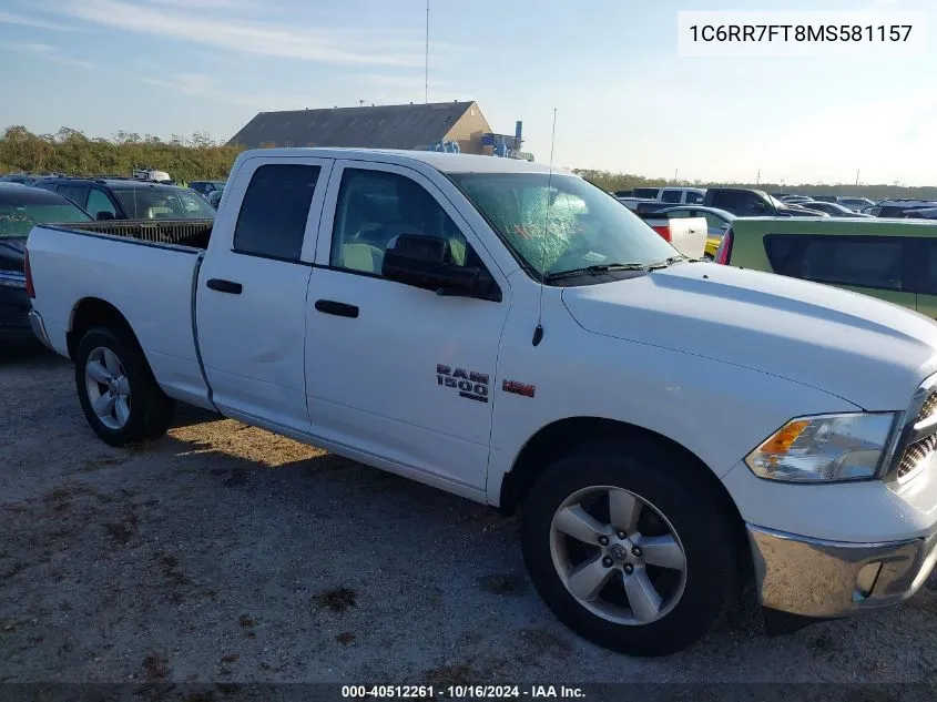 2021 Ram 1500 Classic Tradesman 4X4 6'4 Box VIN: 1C6RR7FT8MS581157 Lot: 40512261