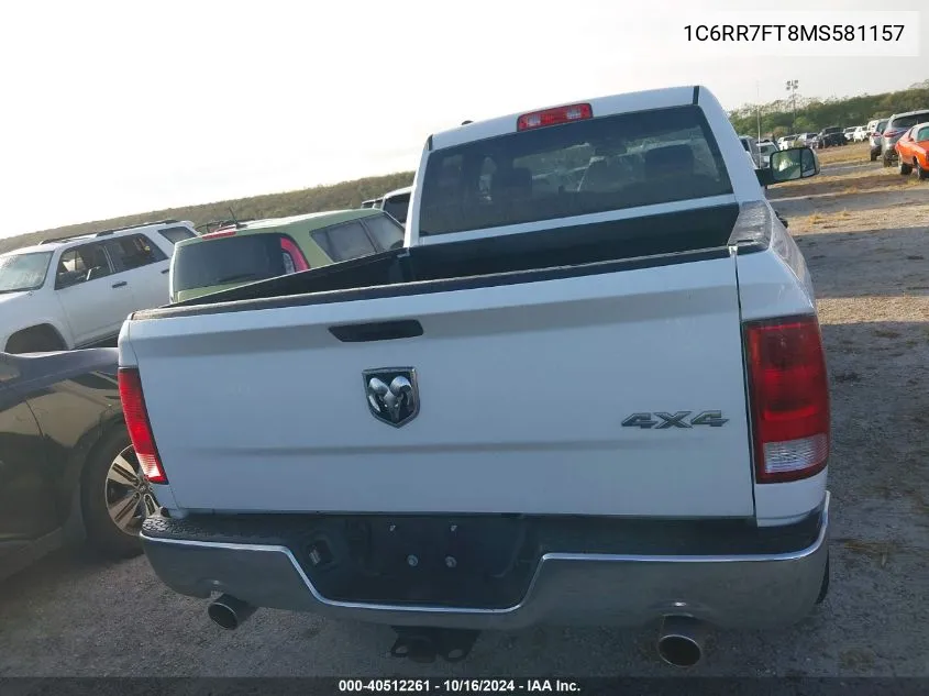 2021 Ram 1500 Classic Tradesman 4X4 6'4 Box VIN: 1C6RR7FT8MS581157 Lot: 40512261