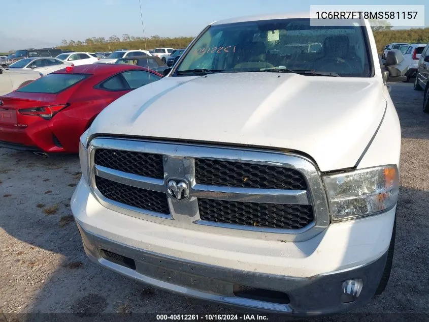 2021 Ram 1500 Classic Tradesman 4X4 6'4 Box VIN: 1C6RR7FT8MS581157 Lot: 40512261