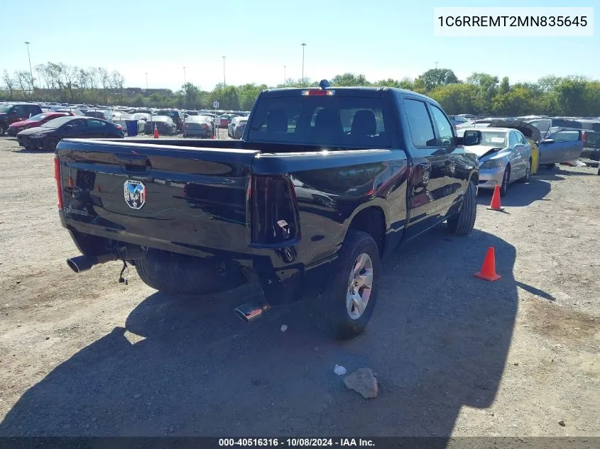 2021 Ram 1500 VIN: 1C6RREMT2MN835645 Lot: 40516316