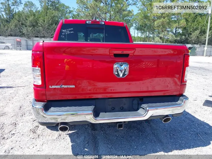 2021 Ram 1500 Lone Star 4X2 5'7 Box VIN: 1C6RREFT3MN502092 Lot: 40525456