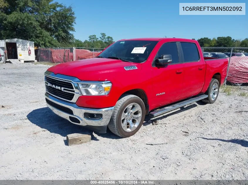 2021 Ram 1500 Lone Star 4X2 5'7 Box VIN: 1C6RREFT3MN502092 Lot: 40525456