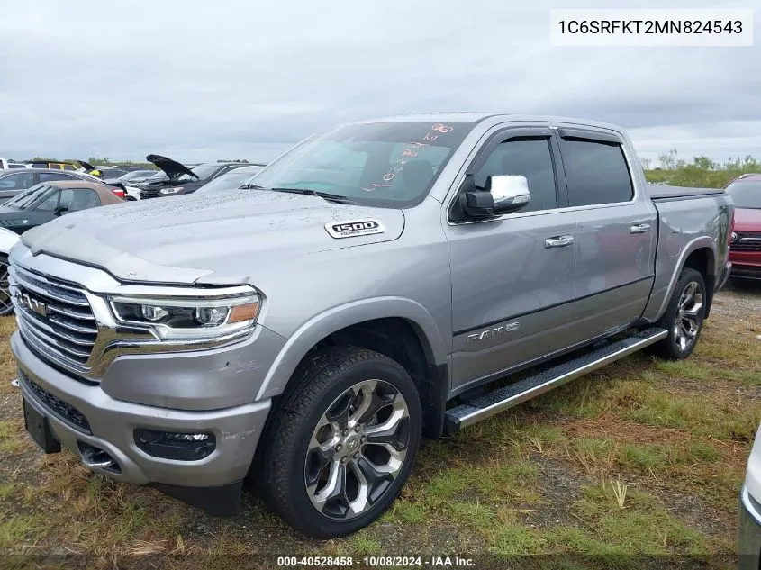 2021 Ram 1500 Limited Longhorn 4X4 5'7 Box VIN: 1C6SRFKT2MN824543 Lot: 40528458