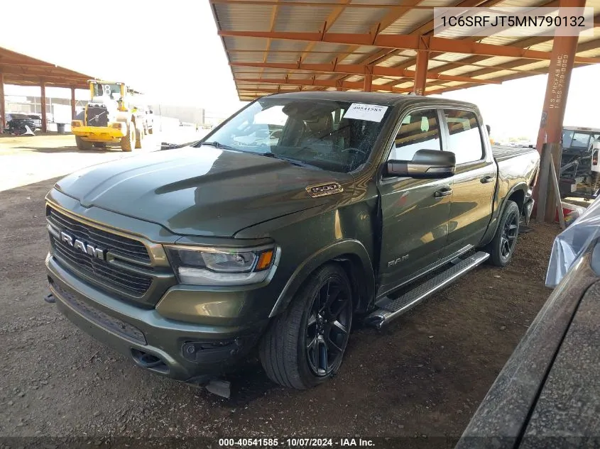 2021 Ram 1500 Laramie 4X4 5'7 Box VIN: 1C6SRFJT5MN790132 Lot: 40541585