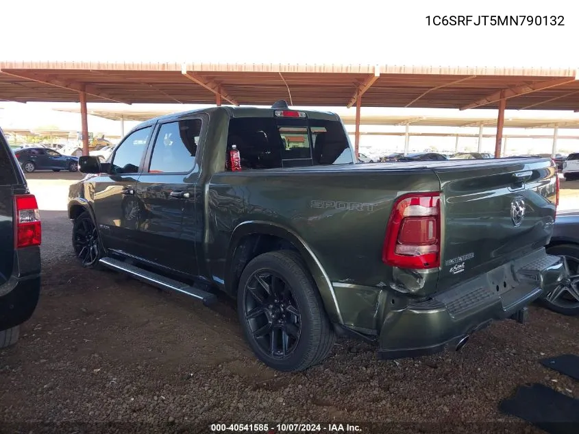 2021 Ram 1500 Laramie 4X4 5'7 Box VIN: 1C6SRFJT5MN790132 Lot: 40541585