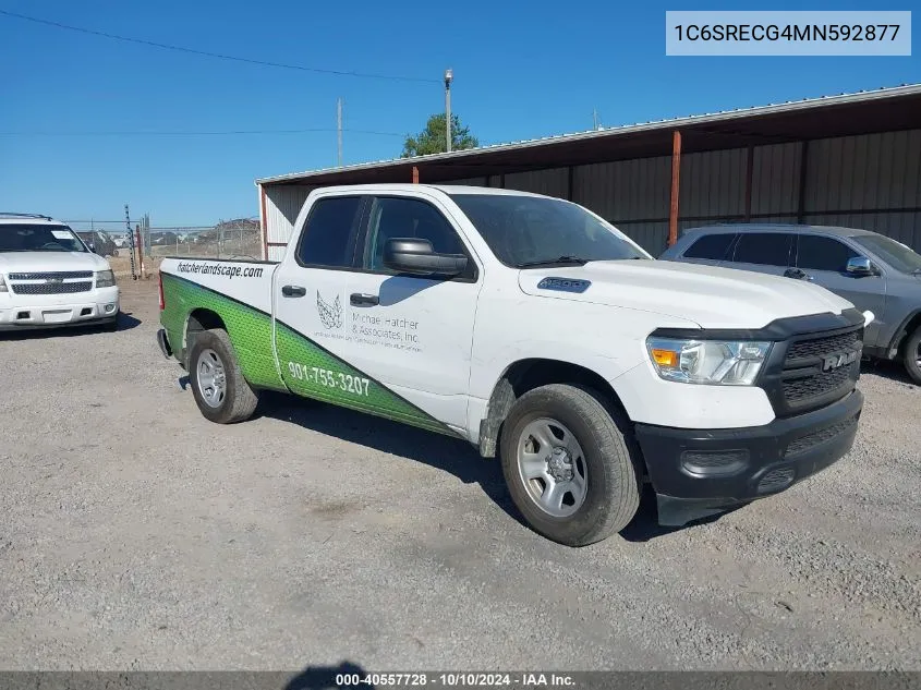 2021 Ram 1500 Tradesman 4X2 6'4 Box VIN: 1C6SRECG4MN592877 Lot: 40557728