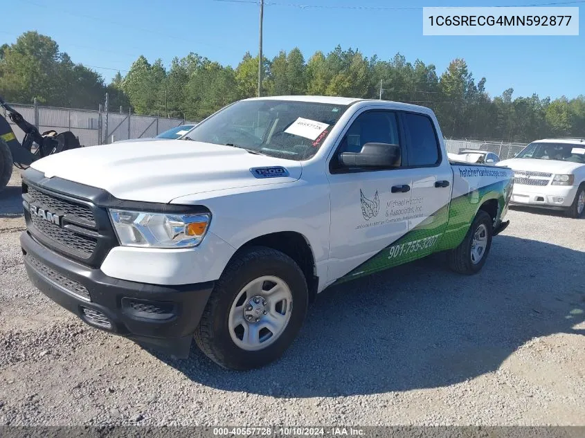 2021 Ram 1500 Tradesman 4X2 6'4 Box VIN: 1C6SRECG4MN592877 Lot: 40557728