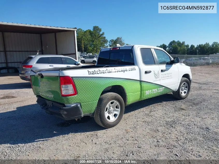 2021 Ram 1500 Tradesman 4X2 6'4 Box VIN: 1C6SRECG4MN592877 Lot: 40557728