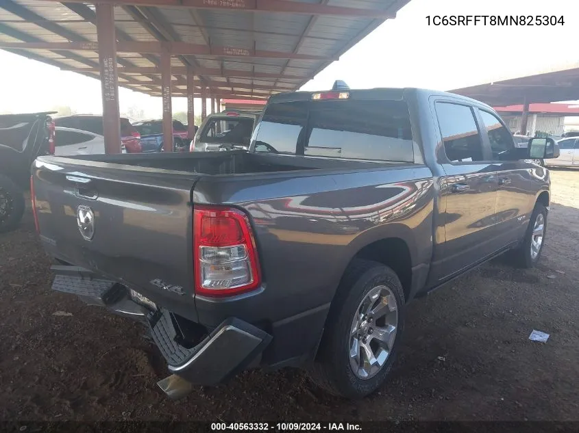 2021 Ram 1500 Big Horn 4X4 5'7 Box VIN: 1C6SRFFT8MN825304 Lot: 40563332