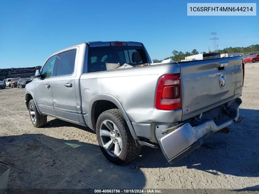 2021 Ram 1500 Limited 4X4 5'7 Box VIN: 1C6SRFHT4MN644214 Lot: 40563756