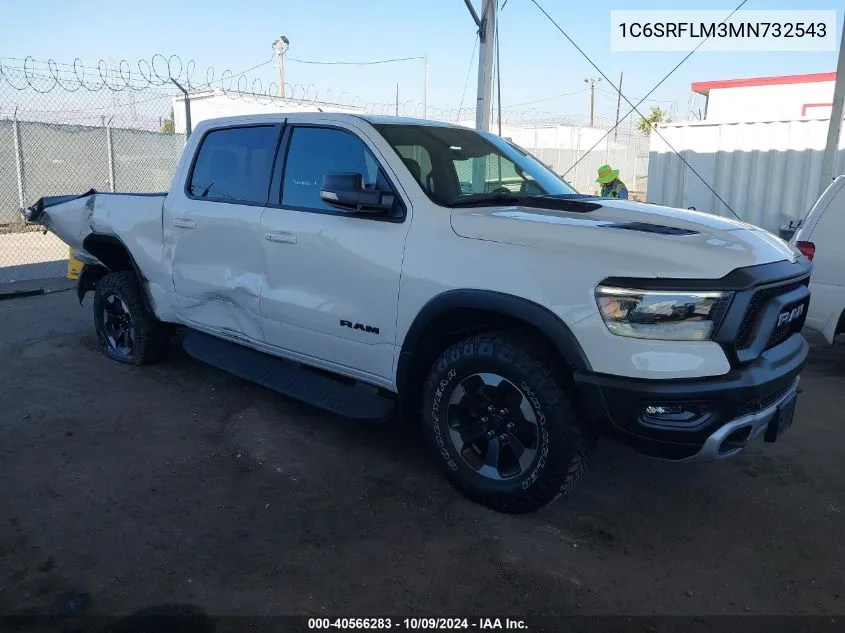 2021 Ram 1500 Rebel 4X4 5'7 Box VIN: 1C6SRFLM3MN732543 Lot: 40566283