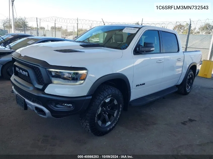 2021 Ram 1500 Rebel 4X4 5'7 Box VIN: 1C6SRFLM3MN732543 Lot: 40566283