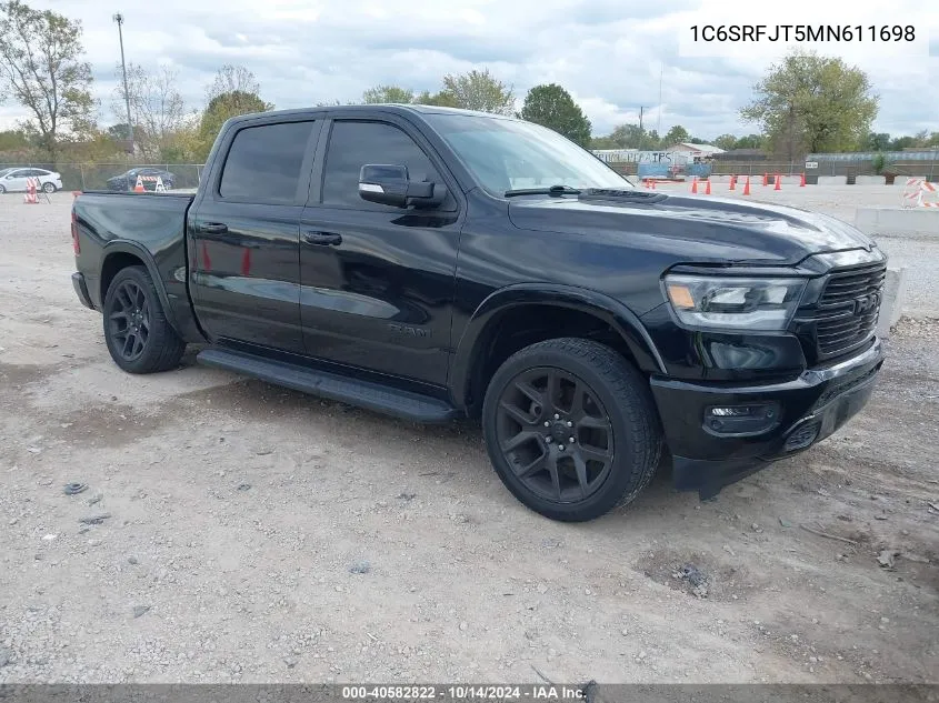 2021 Ram 1500 Laramie 4X4 5'7 Box VIN: 1C6SRFJT5MN611698 Lot: 40582822